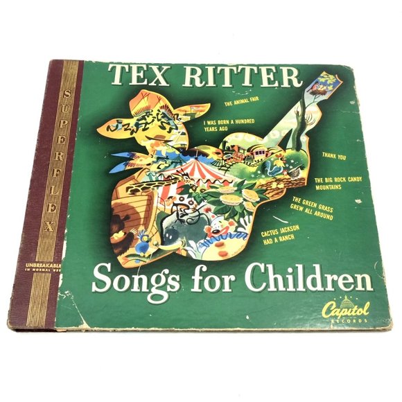VINTAGE 1948 Tex Ritter-Songs For Children-Capitols Set of 3 - Picture 1 of 7